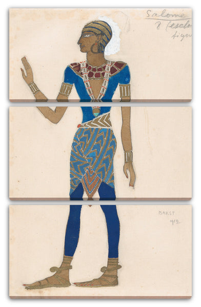 Leinwandbild Léon Bakst - Entwurf für das Kostüm eines Sklaven, für das Ballett "La Tragédie de Salomé"