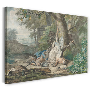 Leinwandbild Wybrand Hendriks - Jagd-Stillleben in einem Wald