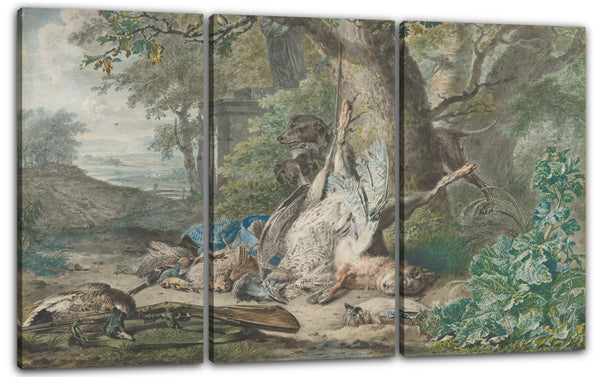 Leinwandbild Wybrand Hendriks - Jagd-Stillleben in einem Wald