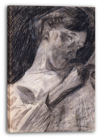 Leinwandbild Umberto Boccioni - Junge Frau liest (Ines)