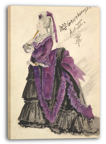 Leinwandbild Percy Anderson - Kostümdesign für 'Frau Greenborough ", Akt III