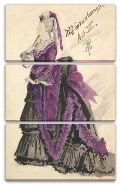 Leinwandbild Percy Anderson - Kostümdesign für 'Frau Greenborough ", Akt III