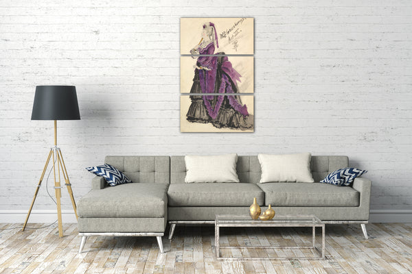 Leinwandbild Percy Anderson - Kostümdesign für 'Frau Greenborough ", Akt III