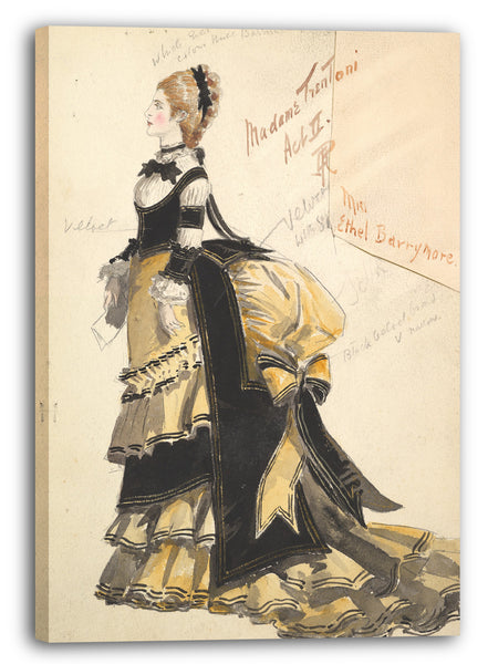 Leinwandbild Percy Anderson - Kostümentwurf für "Madame Trentoni", Akt II
