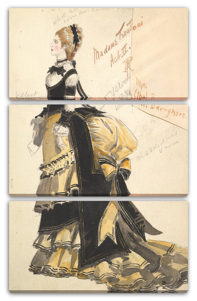 Leinwandbild Percy Anderson - Kostümentwurf für "Madame Trentoni", Akt II