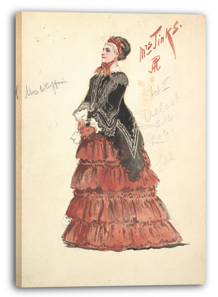 Leinwandbild Percy Anderson - Kostümdesign für 'Frau Jinks ', Akt II