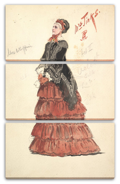Leinwandbild Percy Anderson - Kostümdesign für 'Frau Jinks ', Akt II