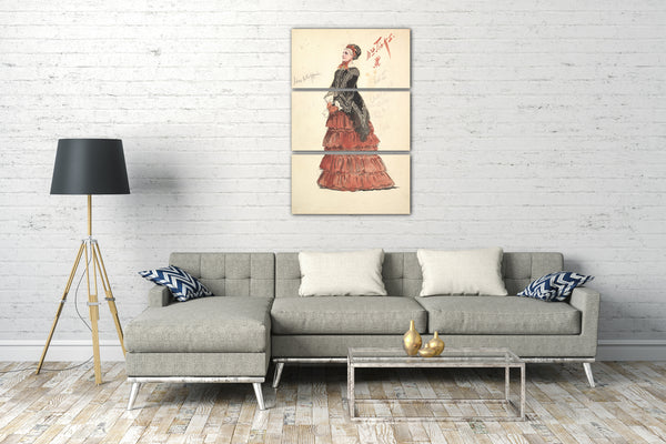 Leinwandbild Percy Anderson - Kostümdesign für 'Frau Jinks ', Akt II