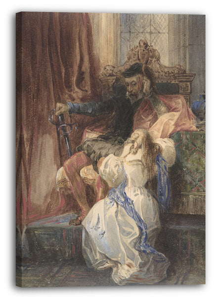 Leinwandbild Camille-Joseph-Étienne Roqueplan - Die Vergebung abgelehnt (aus Sir Walter Scotts "Kenilworth")