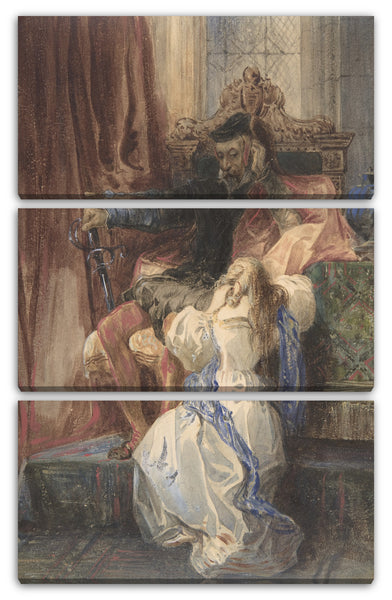 Leinwandbild Camille-Joseph-Étienne Roqueplan - Die Vergebung abgelehnt (aus Sir Walter Scotts "Kenilworth")