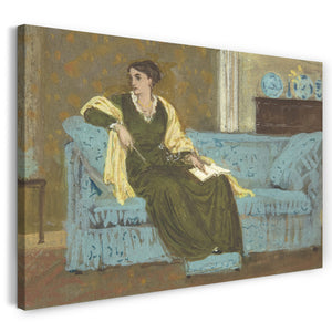Leinwandbild Walter Crane - Frau sitzt auf einem Sofa