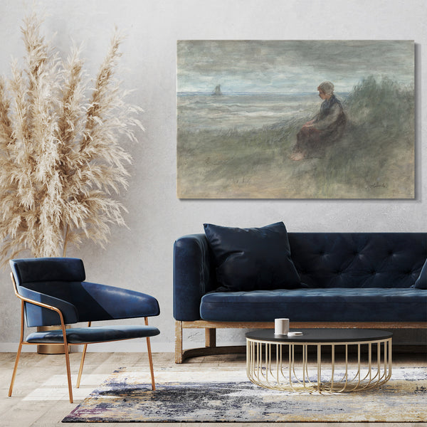 Leinwandbild Jozef Israels - Mädchen in den Dünen
