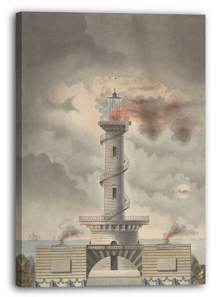 Leinwandbild Debenne - Entwurf für einen Leuchtturm (Margate?)