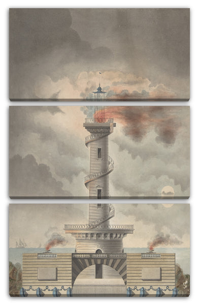 Leinwandbild Debenne - Entwurf für einen Leuchtturm (Margate?)