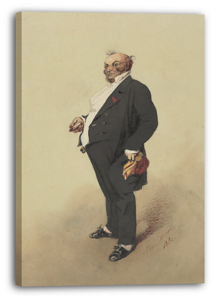 Leinwandbild Henry-Bonaventure Monnier - Selbstporträt als Monsieur Prudhomme