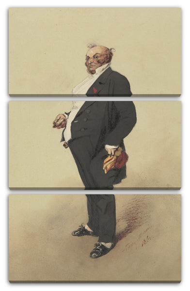 Leinwandbild Henry-Bonaventure Monnier - Selbstporträt als Monsieur Prudhomme