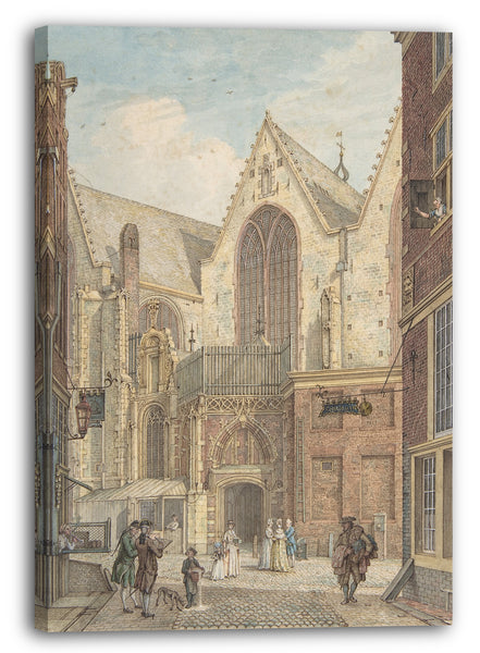Leinwandbild Hermanus Petrus Schouten - Blick auf die alte Kirche von Amsterdam