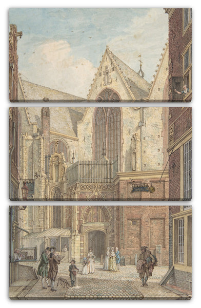 Leinwandbild Hermanus Petrus Schouten - Blick auf die alte Kirche von Amsterdam