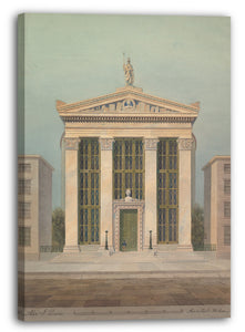 Leinwandbild Alexander Jackson Davis - Studie für die Astor Library, New York
