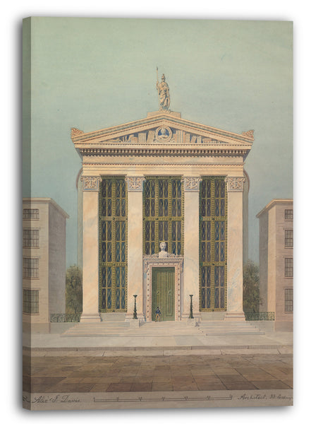 Leinwandbild Alexander Jackson Davis - Studie für die Astor Library, New York