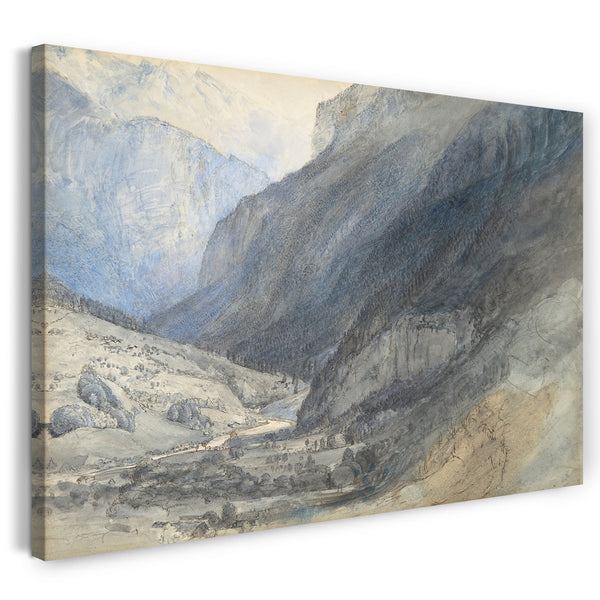 Leinwandbild John Ruskin - Das Tal von Lauterbrunnen, die Schweiz