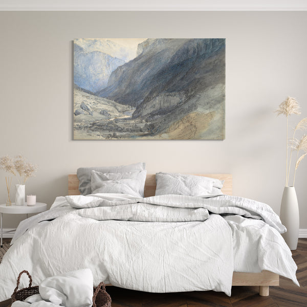 Leinwandbild John Ruskin - Das Tal von Lauterbrunnen, die Schweiz