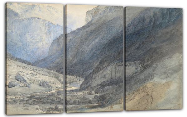 Leinwandbild John Ruskin - Das Tal von Lauterbrunnen, die Schweiz