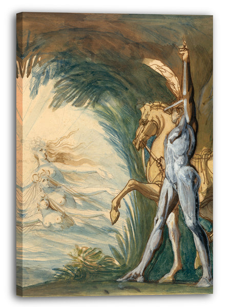 Leinwandbild Henry Fuseli - Hagen und die Nymphen der Donau