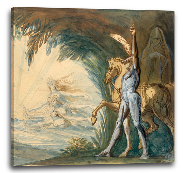 Leinwandbild Henry Fuseli - Hagen und die Nymphen der Donau