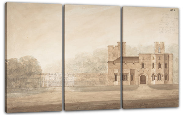 Leinwandbild Sir Jeffry Wyatville - Entwurf für Bishopsgate Lodge, in Windsor Castle, Berkshire