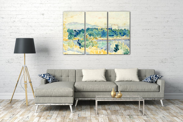 Leinwandbild Henri-Edmond-Kreuz - Mediterrane Landschaft mit einem Weißen Haus