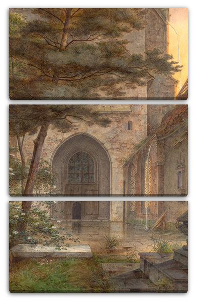 Leinwandbild Ernst Ferdinand Oehme - Ein Portal einer Kirche