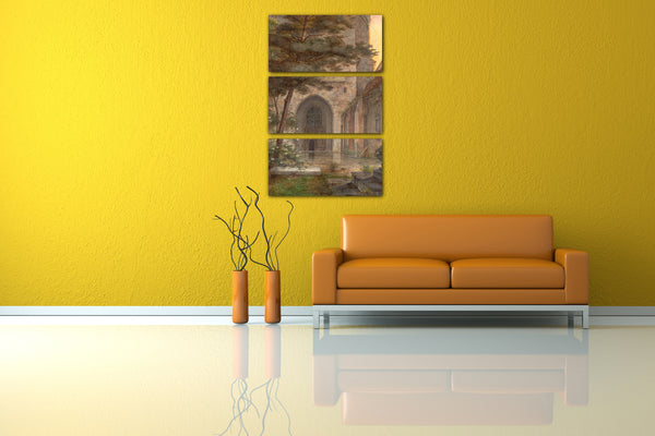 Leinwandbild Ernst Ferdinand Oehme - Ein Portal einer Kirche