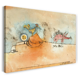 Leinwandbild Paul Klee - Wo die Eier und der gute Braten herkommen