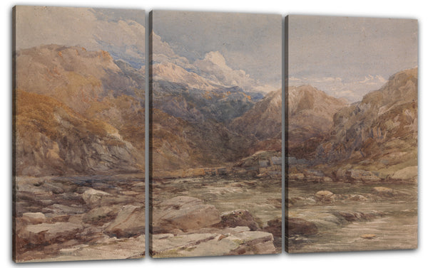 Leinwandbild David Cox - Flusslandschaft in Wales