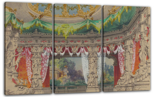 Leinwandbild Carlo Ferrario - Bühnenbild für ein Ballett: Don Parasol