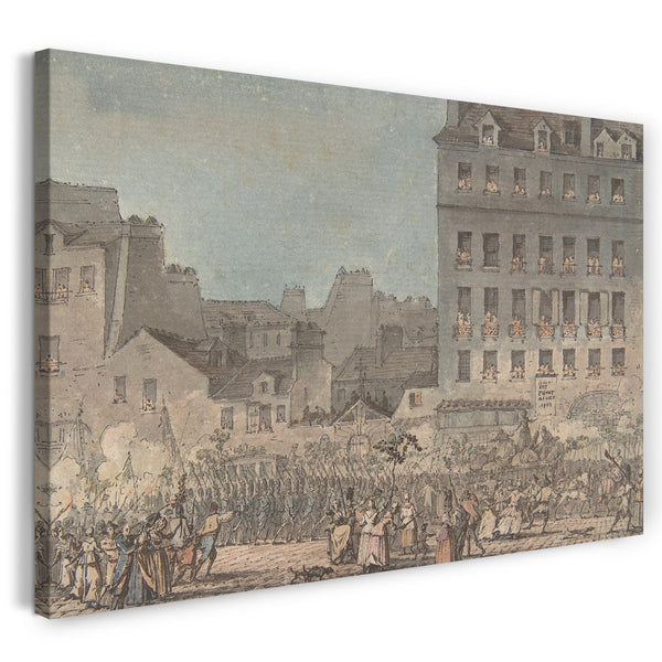 Leinwandbild Jacques François Joseph Swebach - Louis XVI Einreise nach Paris, 6. Oktober 1789