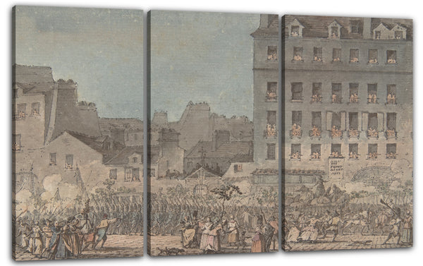 Leinwandbild Jacques François Joseph Swebach - Louis XVI Einreise nach Paris, 6. Oktober 1789