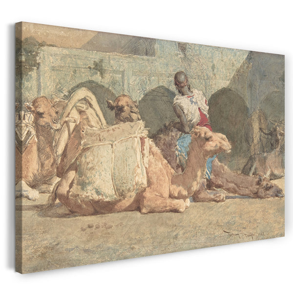 Leinwandbild Mariano Fortuny Marsal - Rastende Kamele, Tanger