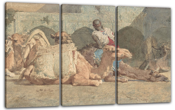 Leinwandbild Mariano Fortuny Marsal - Rastende Kamele, Tanger
