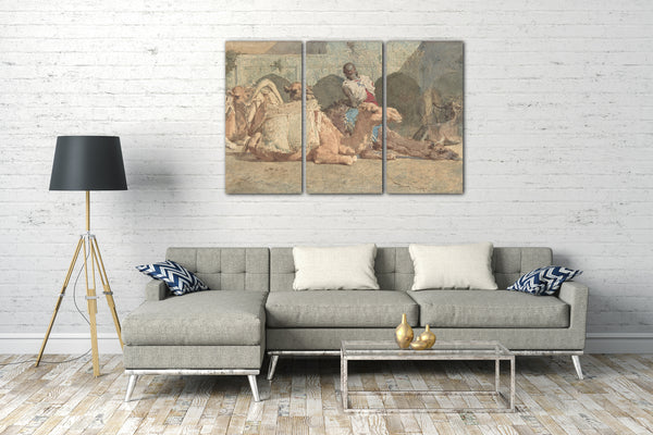 Leinwandbild Mariano Fortuny Marsal - Rastende Kamele, Tanger