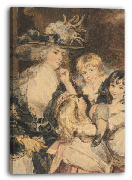 Leinwandbild Simon Jacques Rochard - Lady Smith und ihre Kinder