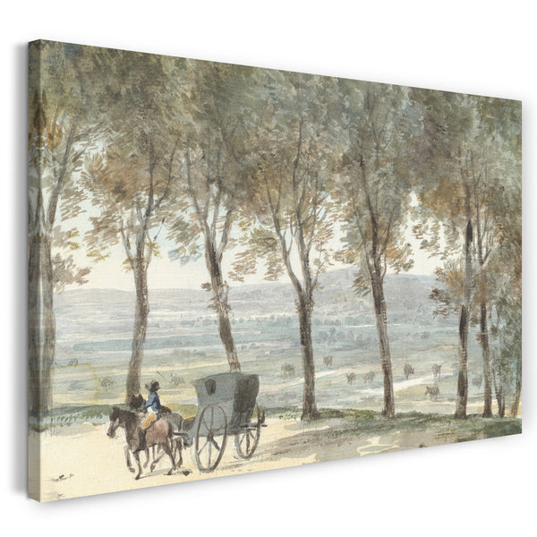Leinwandbild Pierre François Léonard Fontaines - Skizzenbuch einer Reise zum Château d'Eu