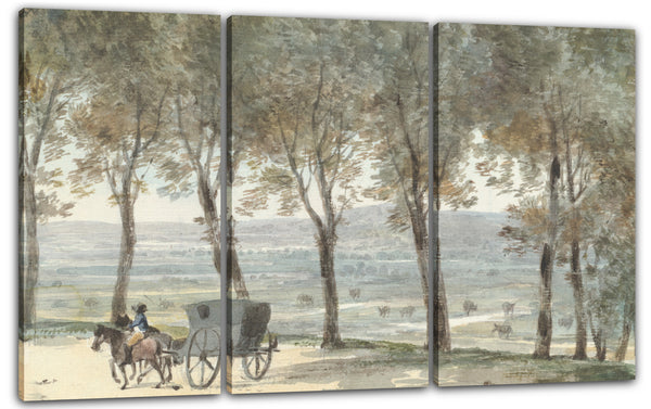 Leinwandbild Pierre François Léonard Fontaines - Skizzenbuch einer Reise zum Château d'Eu