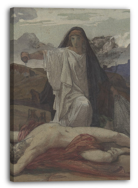 Leinwandbild Jules-Eugène Lenepveu - Antigone gibt dem Körper ihres Bruders Polynices eine Token-Bestattung