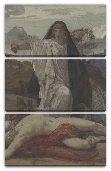 Leinwandbild Jules-Eugène Lenepveu - Antigone gibt dem Körper ihres Bruders Polynices eine Token-Bestattung