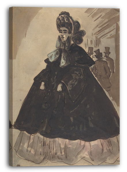Leinwandbild Constantin Jungs - Eine Dame in einer Mütze und einem Mantel