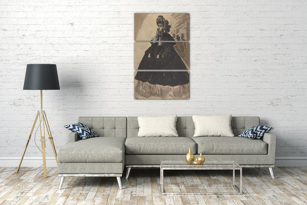 Leinwandbild Constantin Jungs - Eine Dame in einer Mütze und einem Mantel