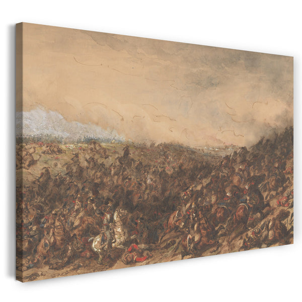 Leinwandbild Hippolyte Bellangé - Kampfszene (Waterloo)