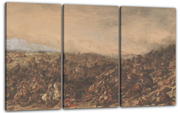 Leinwandbild Hippolyte Bellangé - Kampfszene (Waterloo)